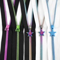 Meetee #5 Zipper Pull für Taschen Geldbörse Kleidung Dekorative Reiß verschluss Reiß verschluss Ersatz DIY Schneider zubehör Nylon Zipper Slider