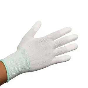 Guantes de seguridad de poliéster para trabajo superior, 13G, buen precio, para jardín, para tareas de precisión que necesitan destreza