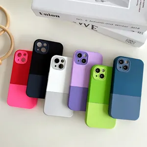 Funda de teléfono de silicona de doble degradado, funda de teléfono móvil a prueba de golpes para Iphone 14 13 12 11 Xs Xr X Plus Pro Max