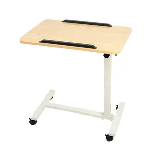 Kanepe masa mekanizması muayene pnömatik yüksekliği ayarlanabilir tek bacaklar masası çelik gaz kaldırma tablası tekerlekler ile