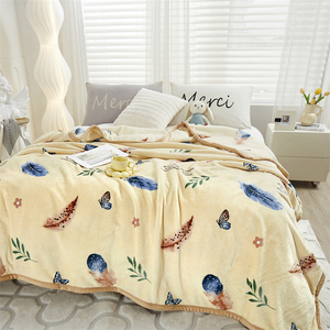 <span class=keywords><strong>Manta</strong></span> De Lana hiver reine taille vison velours couvertures épaissi chaud motif géométrique imprimé Double face fourrure couverture en peluche - Product Image 1