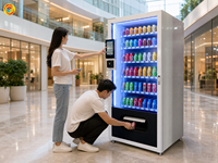 Distributeur automatique intelligent à écran tactile, 54 compartiments, boissons froides de 3 à 20 degrés Celsius, avec gestion à distance pour les entreprises