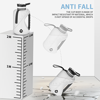 Vente en gros usine – Grande capacité 2,2 L, écologique, en plastique PP sans BPA, couvercle à pression anti-fuite, anti-corrosion, pour usage professionnel