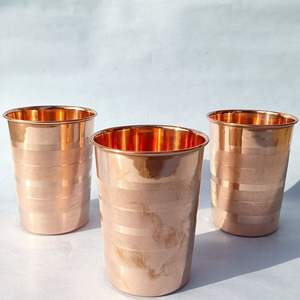 Juego de vasos de cobre puro, vaso ayurvédico para agua, ecológico, reutilizable, para uso doméstico y hotelero. - Product Image 3
