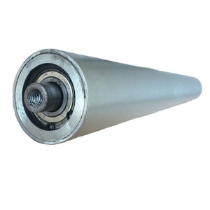 Rouleau de convoyeur en acier par gravité avec <span class=keywords><strong>broche</strong></span> d'extrémité filetée femelle M8 - Product Image 1