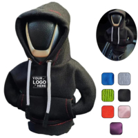 Housse de levier de vitesse manuel en coton style sweat-shirt avec broderie pour la décoration intérieure de voiture, protection universelle pour le levier de vitesse
