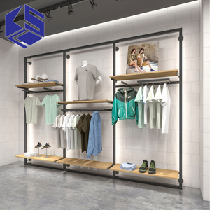 Cửa hàng quần áo nam hiển thị giá dải ánh sáng, cửa hàng quần áo treo quần áo giá - Product Image 1