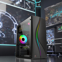Gaming Desktop PC Accessories RGB LED Light Strip Supported Century Star Aluminum Alloy Mid Tower Computer Cases Side Panel