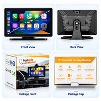 Layar Mobil Portabel Wireless CarPlay Android Auto, Layar Sentuh, Navigasi/Panggilan/Musik/Asisten Suara
