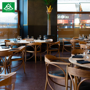Tavolo e Sedie da Pranzo in Legno dal Design <span class=keywords><strong>Scandinavo</strong></span> Moderno per Caffetteria, Ristorante, Bar o Hotel - Product Image 6