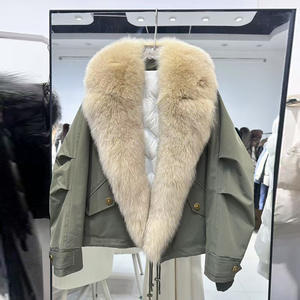 OUDINA - Chaqueta de Piel de Zorro de Lujo para Invierno, Nueva Colección, Venta al por Mayor de Fábrica China, Chaqueta Gruesa y Cálida, Parka Holgada y Esponjosa, Abrigos de Plumón para Mujer - Product Image 4