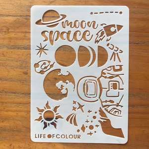 Nouvel ensemble de pochoirs alphabet pour journal créatif, embellissement, dessin artistique en plastique Bonvada PS20, épaisseur 0,25 mm - Product Image 2