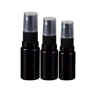 Bouteilles en verre cosmétique violet foncé anti-odeur de 510, 15, 20, 30, 50, 60, 100 ml vides pour huiles essentielles avec compte-gouttes et pulvérisateur à pompe - Product Image 3