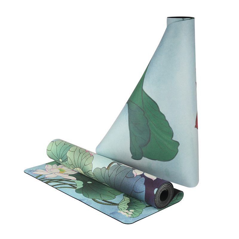 l'environnement Impression Personnalisée Pe 3Mm Nbr Chanvre Latex Naturel Daim Portable Poignée Flottante Tapis de Yoga