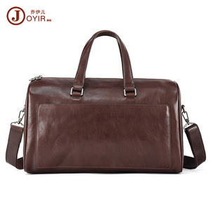Joyir Men's Genuine Leather Travel <b>Bag</b> 20-35L <b>Large</b> Capacity Retro Minimalist <b>Duffel</b> <b>Bag</b> For Leisure Travel - Product Image 5