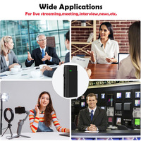 Microphone Lavalier sans fil portable 2.4GHz Microphone de conférence USB avec connecteur de type C pour téléphone et ordinateur