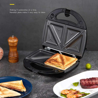 9 en 1 8 en 1 Multifonction Détachable Gill Triangle Gaufre Donut Shell Noix Hotdog Gâteau Sourire Plaques Électrique Sandwich Maker