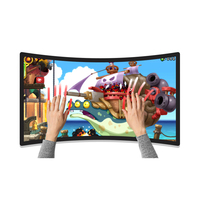Pantalla curva montada en la pared de 32 pulgadas con pantalla táctil capacitiva 4K Monitor de juego de computadora para juegos de negocios