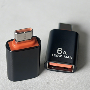 Adaptateur USB-C Mâle vers USB-A Femelle 6A 120W DC en Alliage d'Aluminium, Meilleure Vente pour <span class=keywords><strong>iPhone</strong></span> <span class=keywords><strong>14</strong></span> <span class=keywords><strong>Pro</strong></span>, 12 <span class=keywords><strong>Pro</strong></span>, <span class=keywords><strong>Pro</strong></span> 2, Caméras et Barres Sonores - Product Image 2