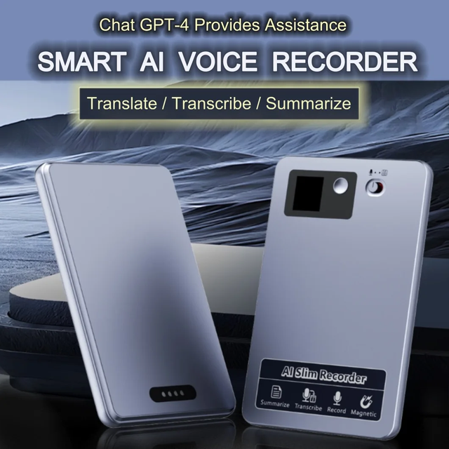 AI Voice Recorder for Lectures Meetings Calls Audio Recording Device Real-Time Transcription App Control for iPhone 64GB
