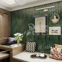 Carreaux muraux en porcelaine brillante verte dégradée, petits, 75x300, épaisseur 8,5 mm, marque Jintailong, modèle DFM01, cuisine, chambre, hôtel moderne