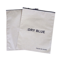 Sacs en plastique transparent en PVC noir de haute qualité avec fermeture éclair, logo personnalisé, sacs à fermeture éclair givrés pour vêtements, emballage