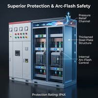 Appareillage de commutation métallique extractible résistant aux arcs électriques, conception modulaire de baie, IEC 62271-200, 10/110 kV, mécanismes de double protection