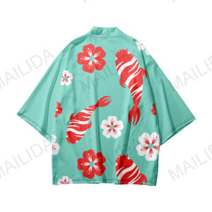 ชุดคอสเพลย์ฮาราจูกุ พิมพ์ลายแบบซับลิเมชั่น ชุดกิโมโนอนิเมะญี่ปุ่น <span class=keywords><strong>เสื้อ</strong></span>คลุม<span class=keywords><strong>ฮา</strong></span>โอริ ชุดกิโมโนฮาปปิ - Product Image 4