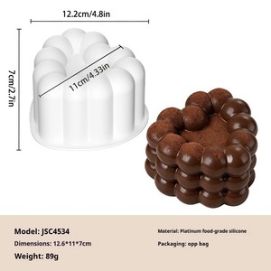 Stampo in Silicone Rotondo da 4 Pollici per Torte Mousse, Vassoio da Forno a Cavità Singola - Product Image 3