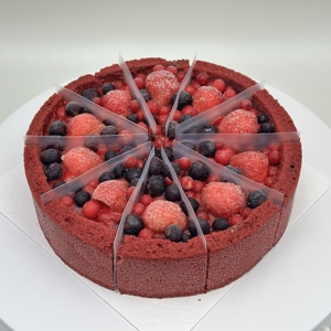 Pastel de Mousse Congelado de Múltiples Sabores, Pastel Red Velvet con Pulpa de Fresa y Arándanos, Postre para el Té de la Tarde - Product Image 5