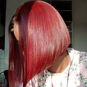 Usine 100% cheveux brésiliens bruts soyeux droits 1B/99J couleur Full HD <span class=keywords><strong>suisse</strong></span> dentelle avant perruques longues courtes Bob pour les femmes noires - Product Image 5