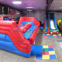 Parcours gonflable extérieur pour enfants, avec obstacles géants, jeux de saut sportifs, en PVC, portable, Funworld CE