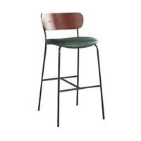 Tabouret de bar commercial moderne, structure métallique de haute qualité, dossier en bois, chaise de bar pour restaurant, café, hôtel, projet de mobilier