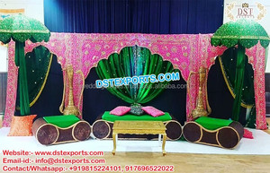 Sombrillas Modernas Pakistaníes para Fiestas de Henna, Bordadas a Mano, Color y Tamaño Personalizables, Portátiles, para Bodas, Eventos, Tema Marroquí, Henna - Product Image 6