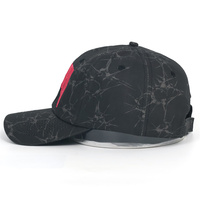 Casquette de baseball non structurée à visière incurvée avec logo brodé personnalisé et étiquette tissée, motif camouflage