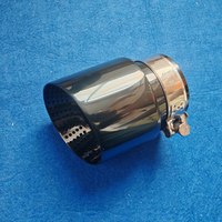 Punta de escape de 4 pulgadas para Jaguar XEL, negro titanio mate, acero inoxidable 304, estilo Akrapovic, silenciador corto, tuning