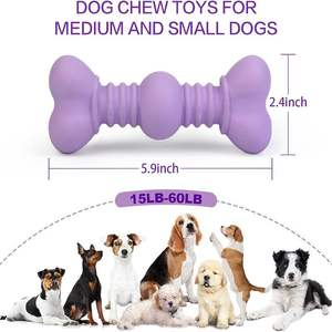 Juguetes de tendencia 2023, cepillo de dientes de goma para huesos, palo para masticar mascotas para perros, limpieza de mordedura de goma, juguete para masticar, punto de hueso, tocino, juguetes para mascotas grandes - Product Image 2