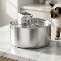 Fontaine à eau sans fil pour animaux de compagnie |   Abreuvoir automatique en acier inoxydable 304 de 7 L |   Capteur intelligent rechargeable 5000 mAh pour chats et chiens