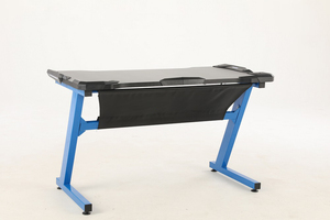 USA gambe in metallo blu di gioco Computer scrivanie Racing RGB luce Gamer tavolo e sedia Set per ufficio scrivania da gioco con LED