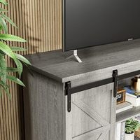 Meuble TV avec tiroirs et portes de rangement, console multimédia moderne pour salon, chambre, appartement