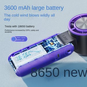 2025 mới xách tay mini USB sạc Fan cầm tay tốc độ cao tốc độ cao băng gói pin hoạt động ngoài trời cổ treo xe - Product Image 4