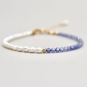 Bracelet Perlé Fait Main pour Femme, Plaqué Or Fin, avec Fermoir Mousqueton Réglable, Pierre Naturelle, Bijou de Mode en Cristal pour Cadeaux - Product Image 2