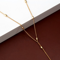 Venta al por mayor Moda Mujer Accesorios de joyería de aleación de zinc chapado en oro inicial de 3 capas collar de flecos gargantilla