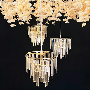 Lustre LED en acrylique pour mariage, 3 têtes, suspension moderne blanc chaud pour hall d'hôtel et scène - Product Image 5