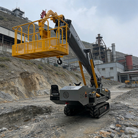 Grue araignée RST L-235 3t avec flèche articulée, grue araignée électrique compacte 5t 8t 12t avec nacelle pour personnel