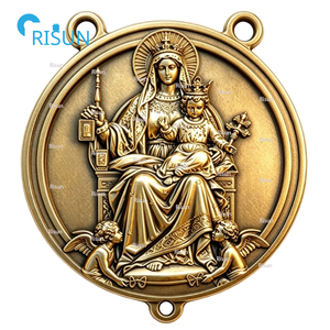 Medalla Personalizada <span class=keywords><strong>de</strong></span> la Virgen del Carmen, Centro <span class=keywords><strong>de</strong></span> Rosario Católico Religioso, Colgante, Collar, Medallón, Amuleto <span class=keywords><strong>de</strong></span> la Santa Virgen del Carmen - Product Image 4