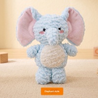 Jouet en peluche éléphant à grandes oreilles pour animaux de compagnie - Anti-ennui, résistant aux morsures, pour la dentition et l'auto-entretenissement des chiens de petite et moyenne taille