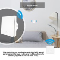 Interrupteur mural intelligent Wi-Fi pour hôtel, contrôlable par application, avec fonction de minuterie et mémoire de coupure, en PC ignifuge, sans écran