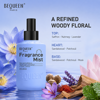 Geurmist OEM ODM 175ml Lichaamsparfumspray 95% Plantaardig Ecologisch Hydraterende Crème Lavendel Blauwe Waterlelie Saffraan Muskus