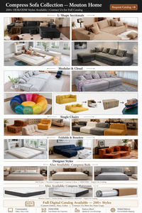 EU Modern Luxury Velvet L-Shaped Compressed Bed <b>Set</b> with Adjustable Features Design for Living Room Boneless Couch - Product Image 4